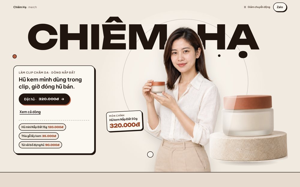 Ảnh chụp web Chiêm Hạ